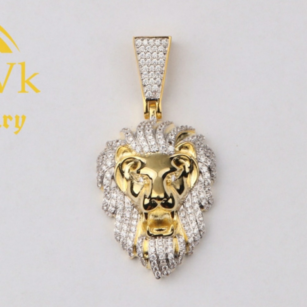 Iced Out Custom Lion Face Pendant